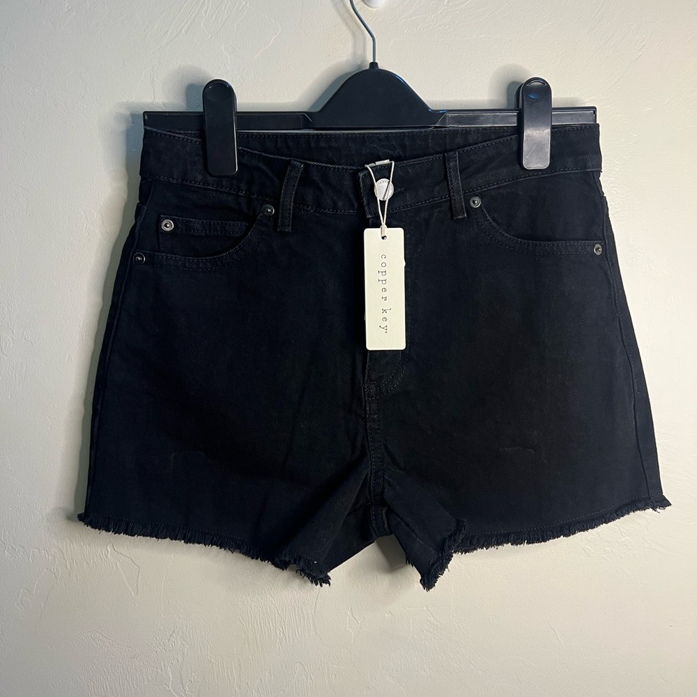 Copper Key Black Jean Shorts